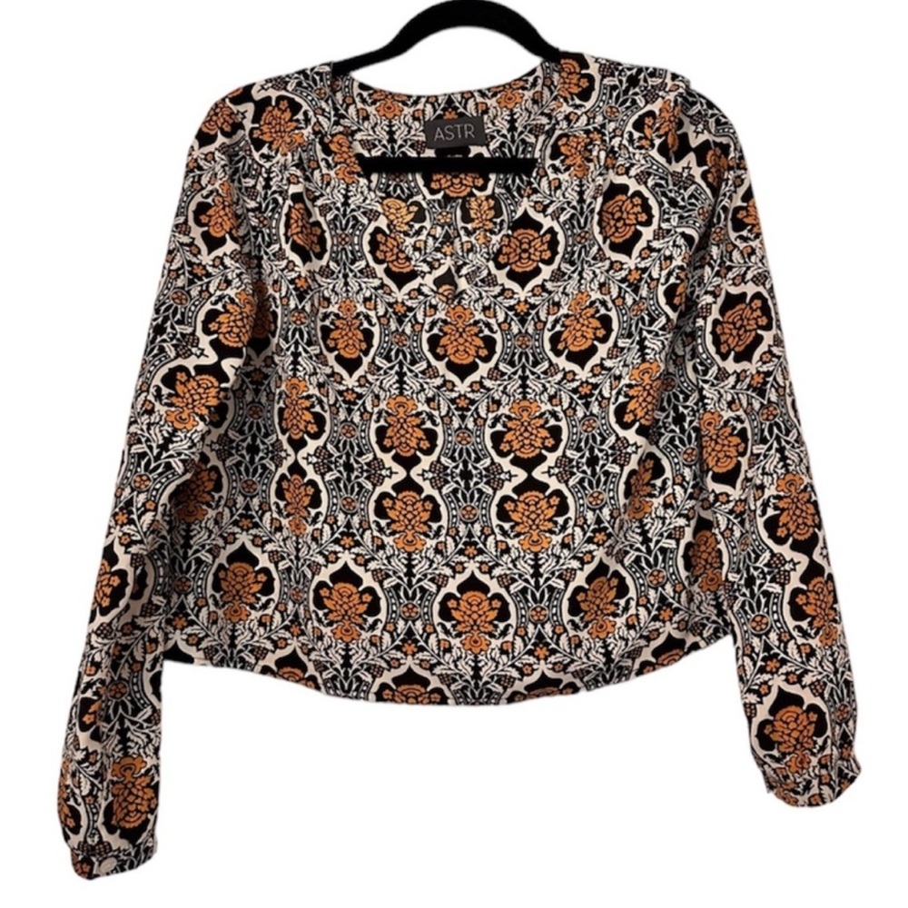 ASTR Black and Orange Blouse